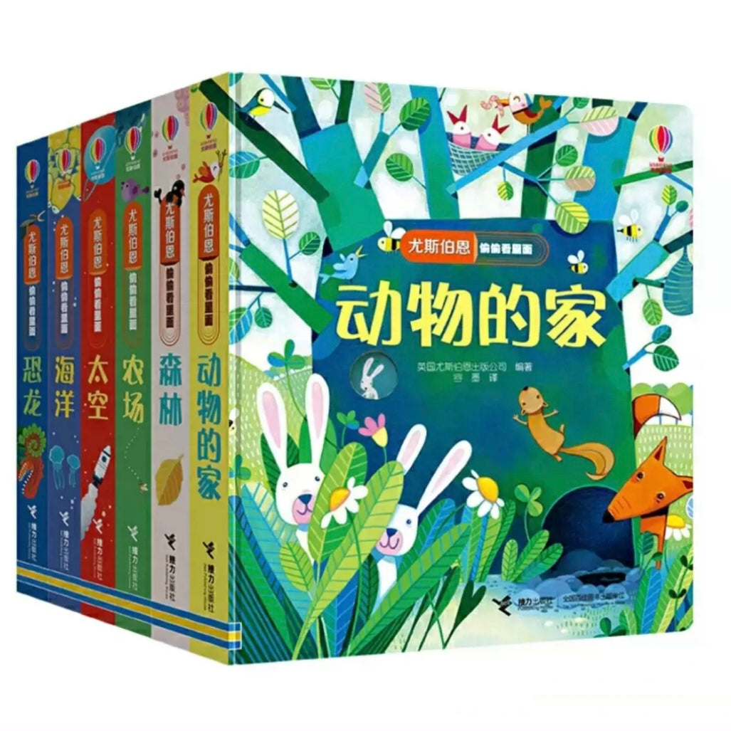 尤斯伯恩Usborne翻翻书 偷偷看里面(全6册)