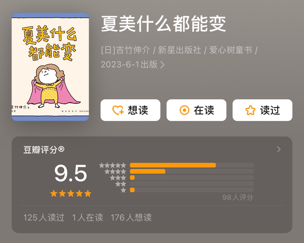 夏美什么都能变 吉竹伸介:豆瓣9.5分