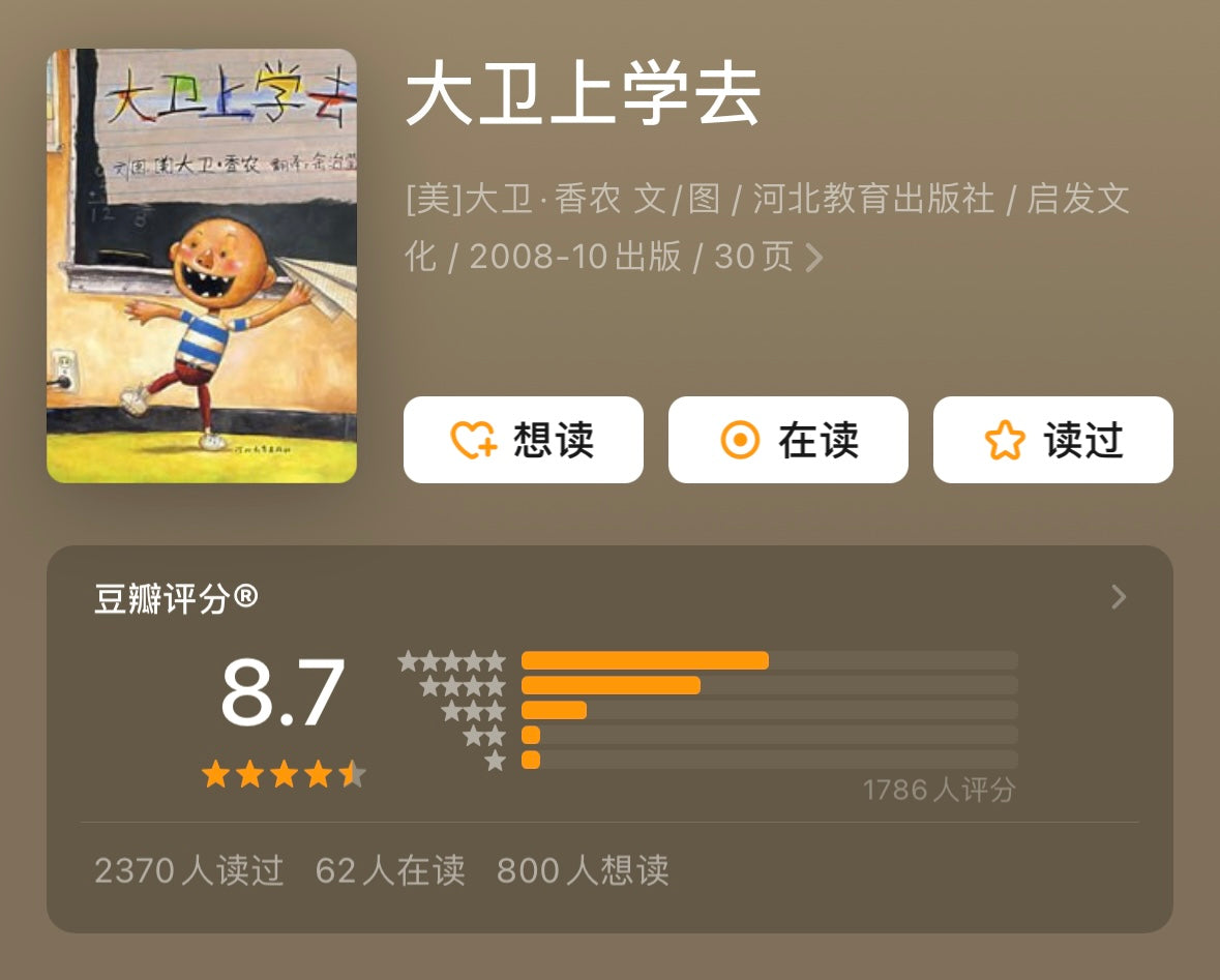 大卫上学去:豆瓣8.7分