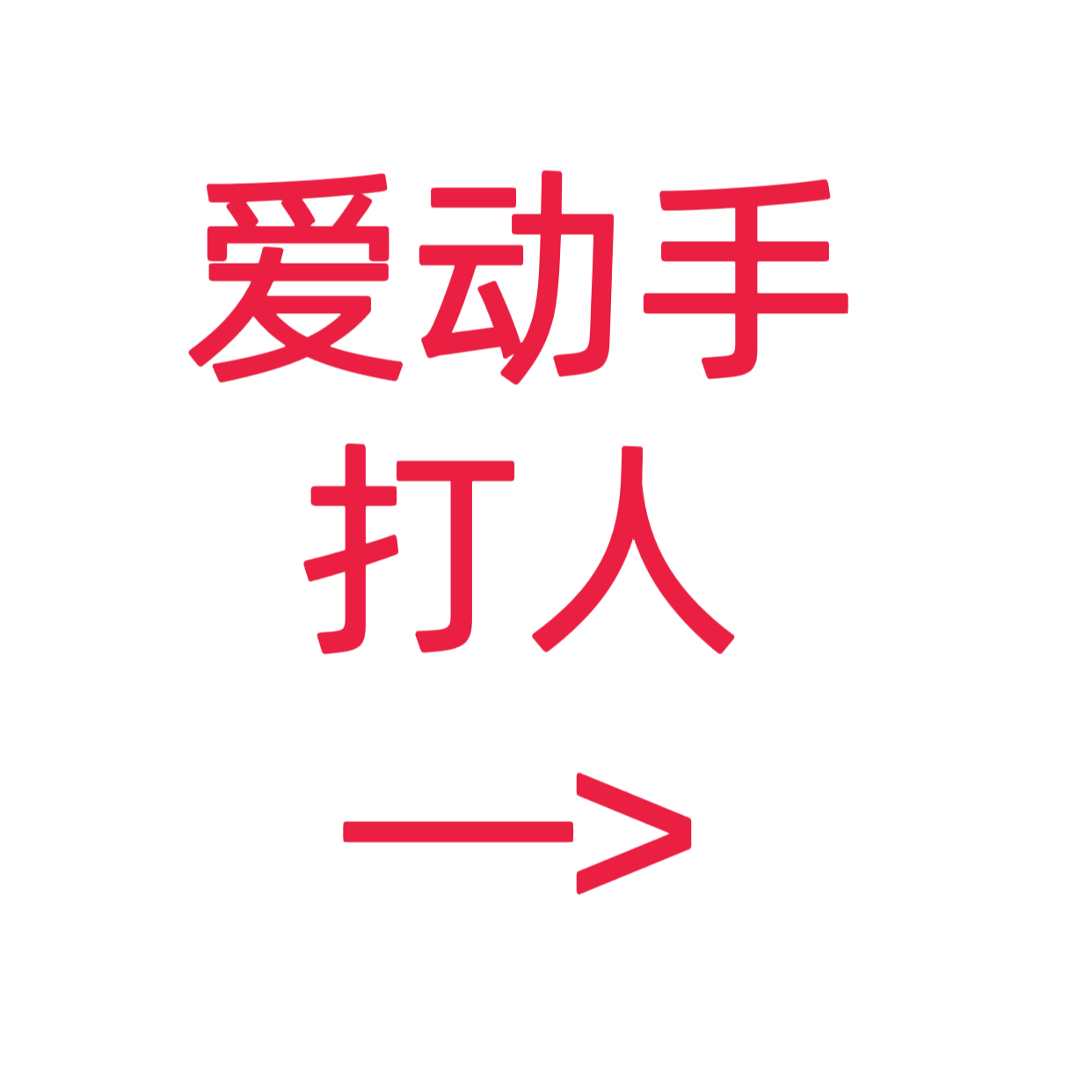 类目标签 爱动手打人