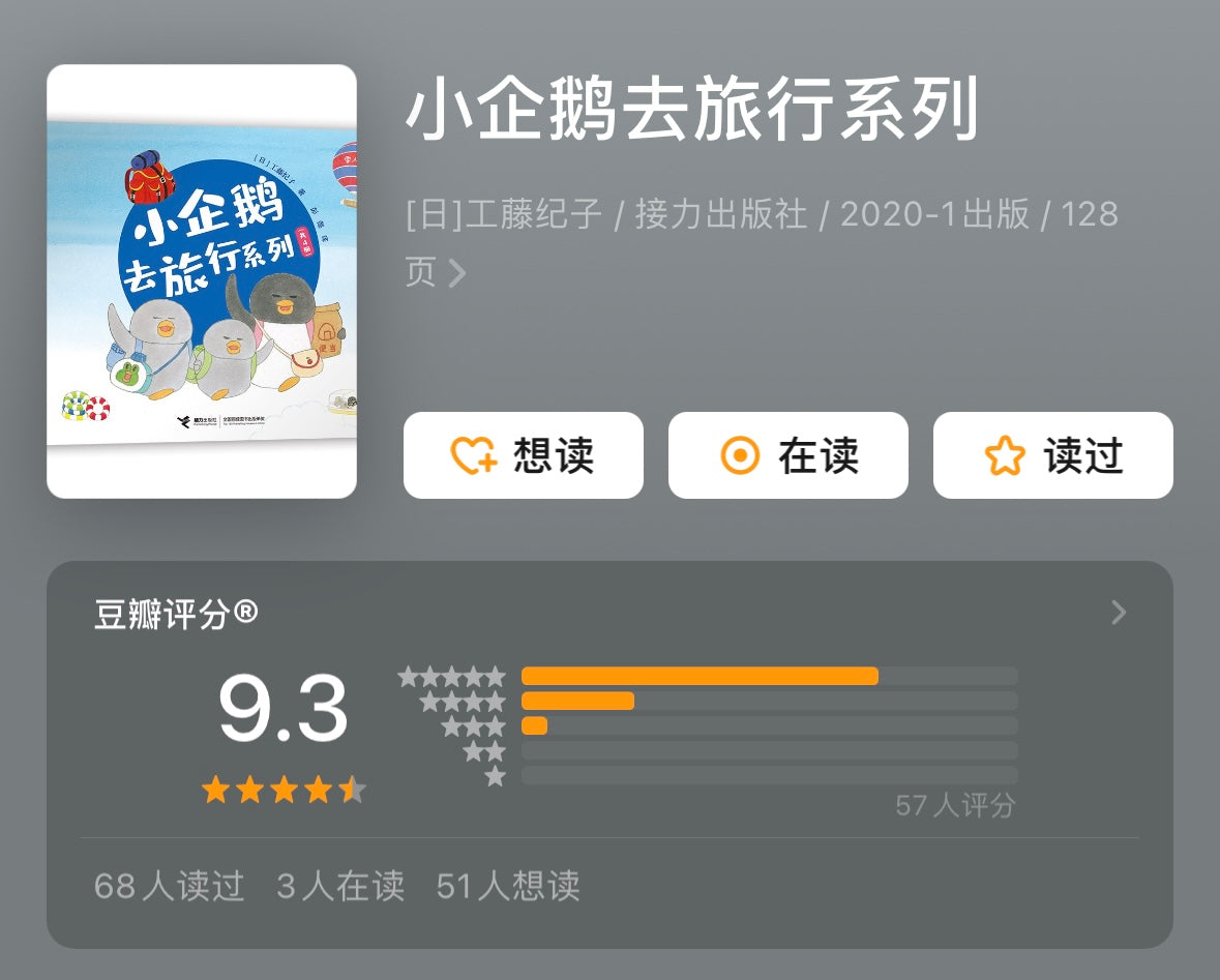 小企鹅去旅行系列(全4册) 【豆瓣9.3分】