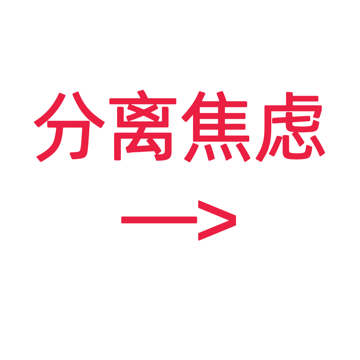 类目标签 分离焦虑