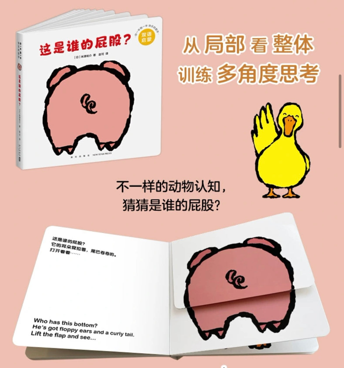米津佑介数字启蒙双语洞洞书:你一半我一半 快乐的数字(全5册纸板书)