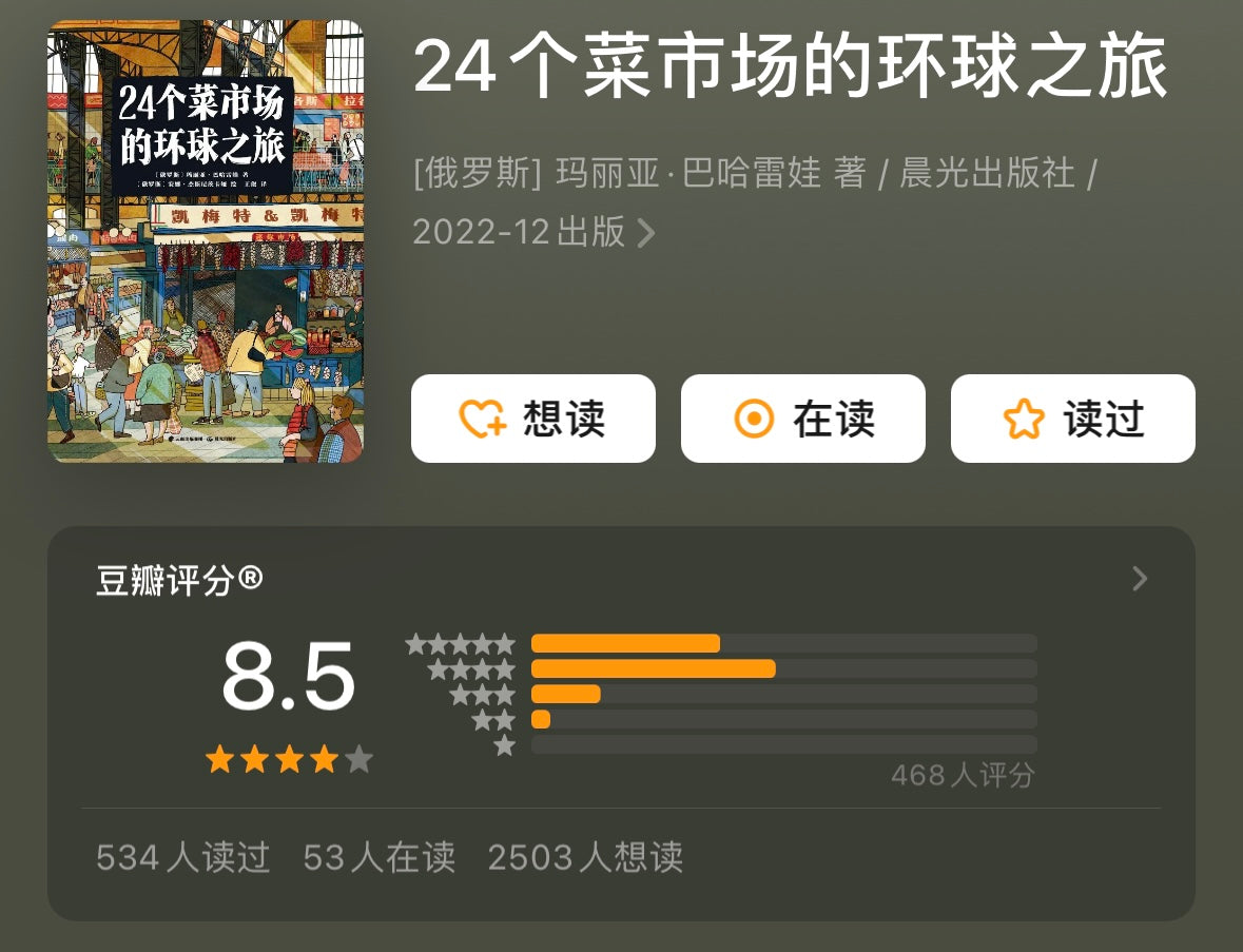 24个菜市场的环球之旅 【豆瓣8.5分】