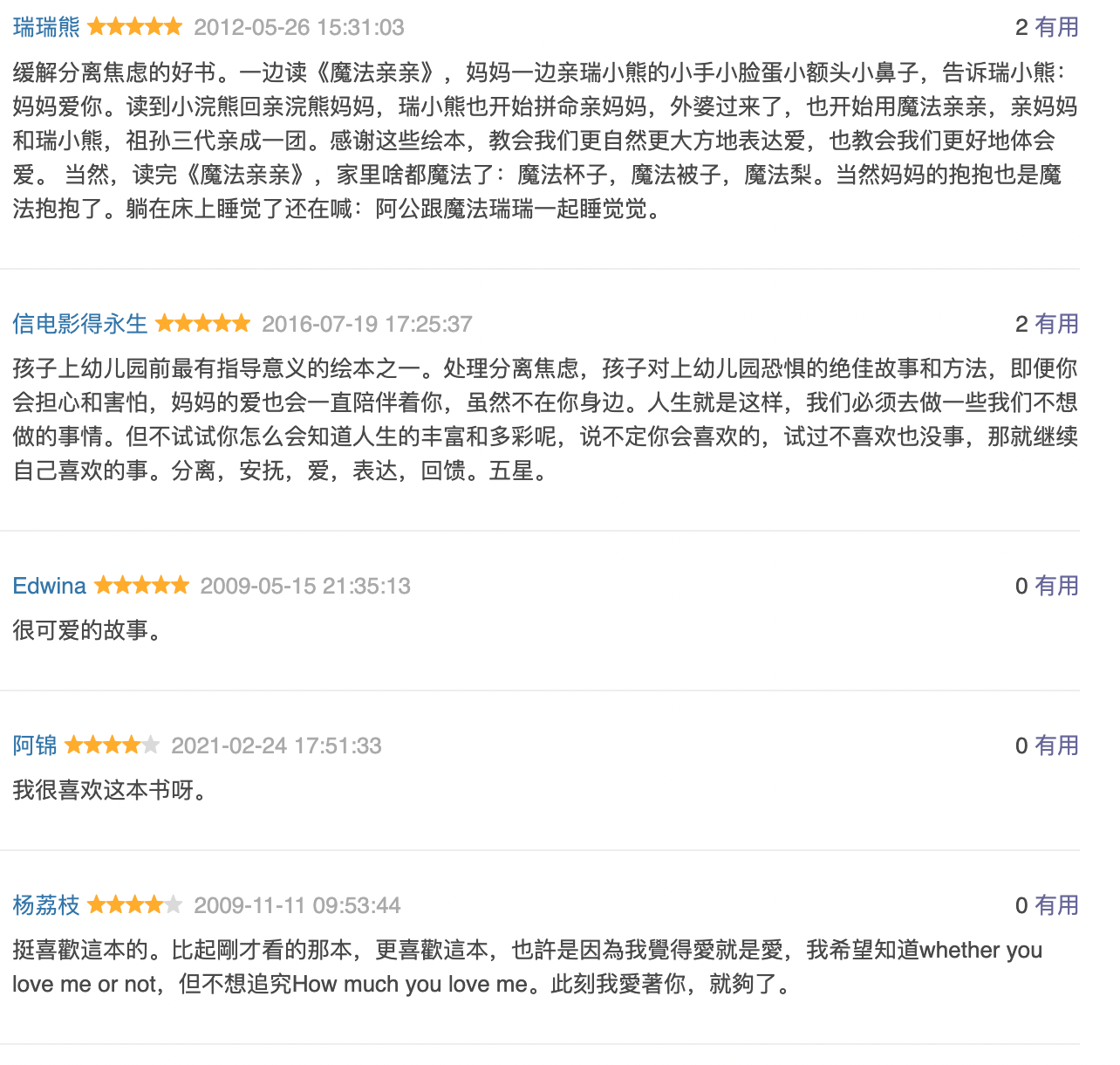 魔法亲亲:缓解入园分离焦虑:豆瓣8.8分