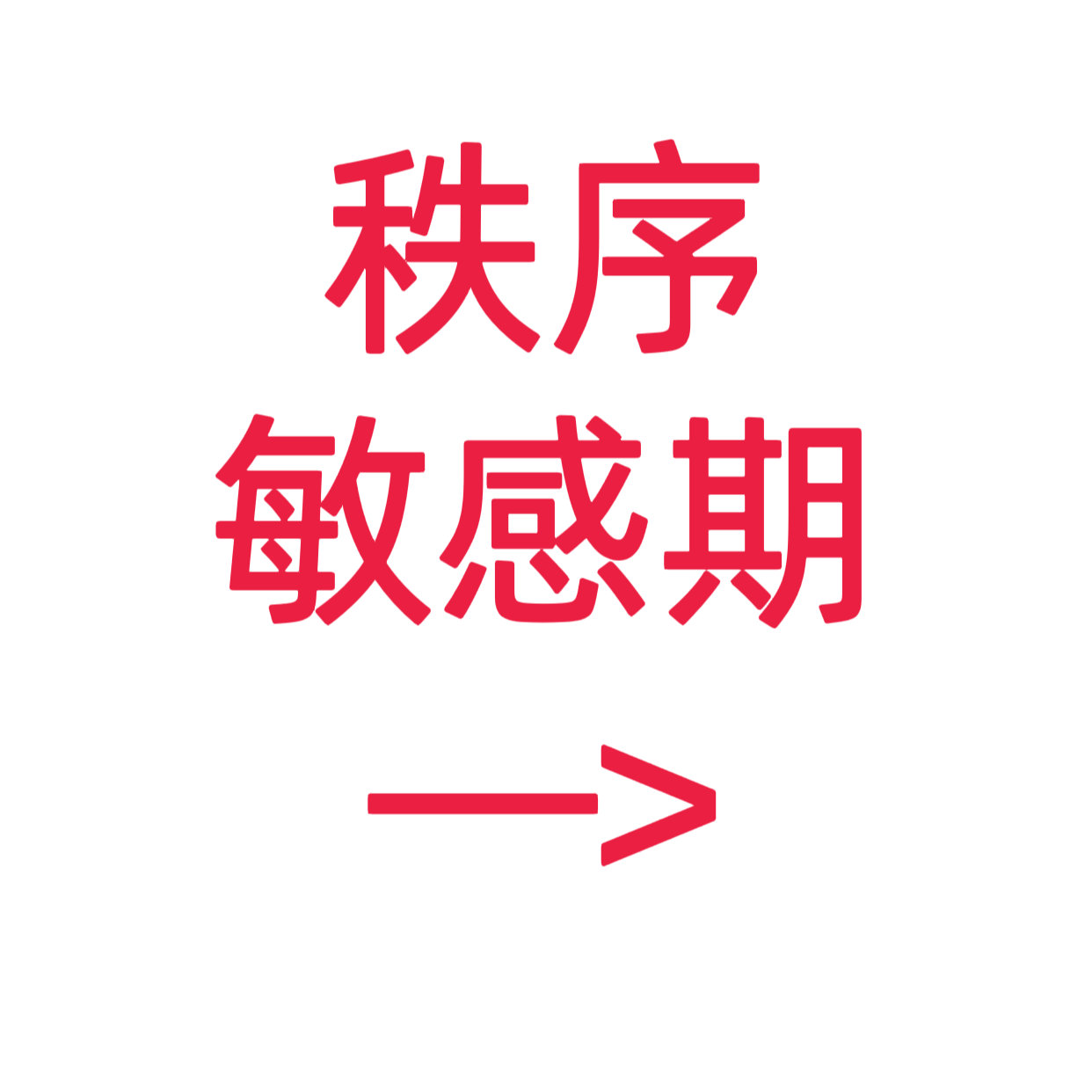 类目标签 秩序敏感期