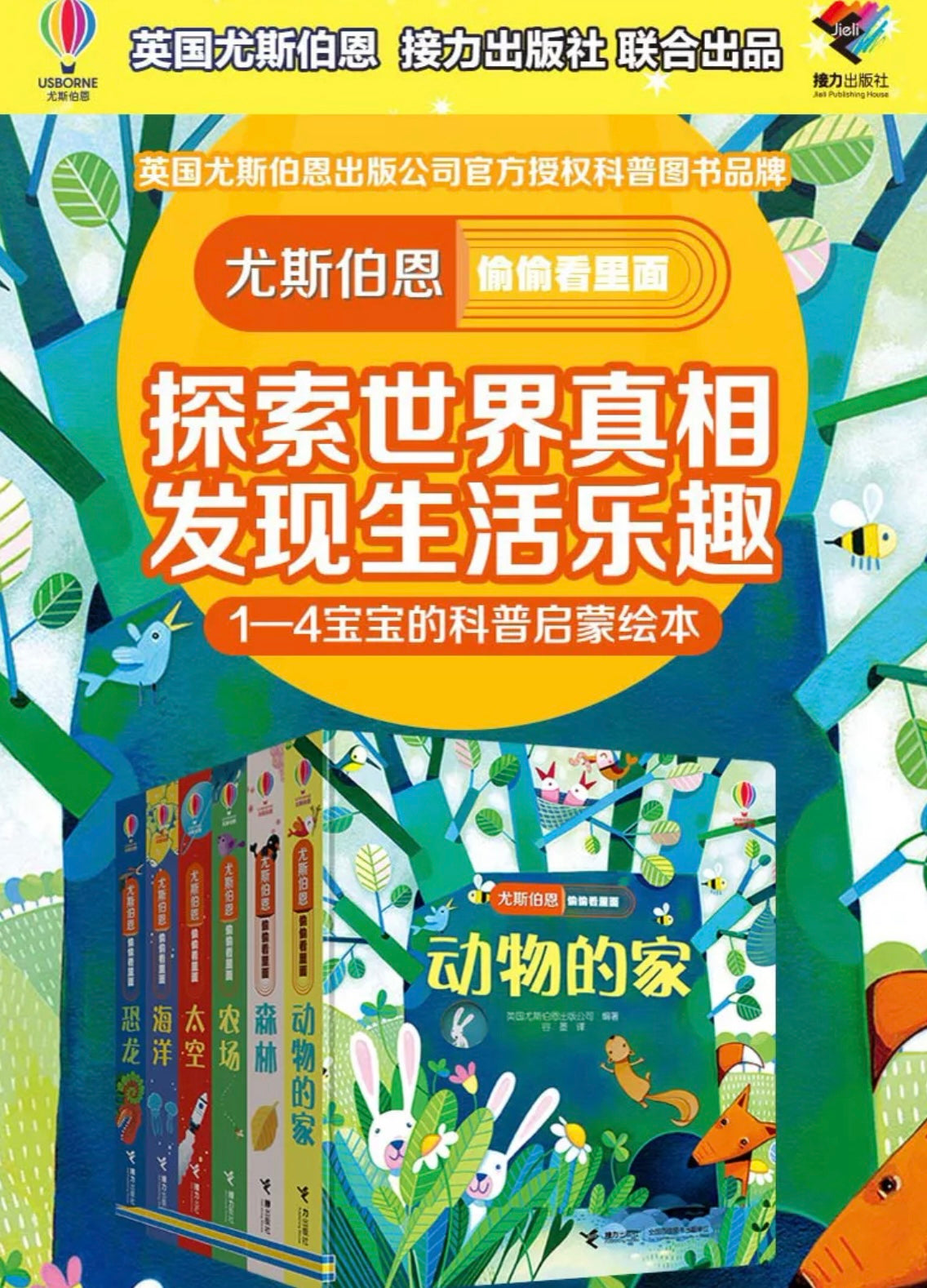 尤斯伯恩Usborne翻翻书 偷偷看里面（全6册）