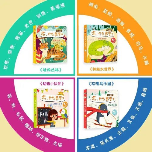 触控发声书：听什么声音 萌趣版 （全4册）