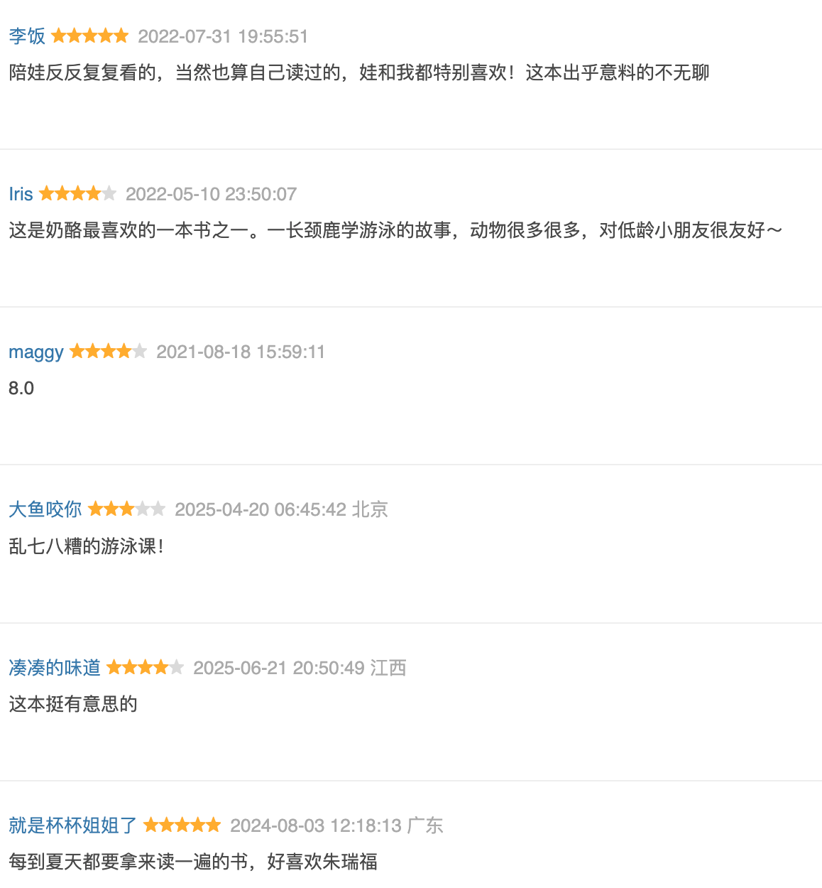 朱瑞福的游泳课 赖马作品